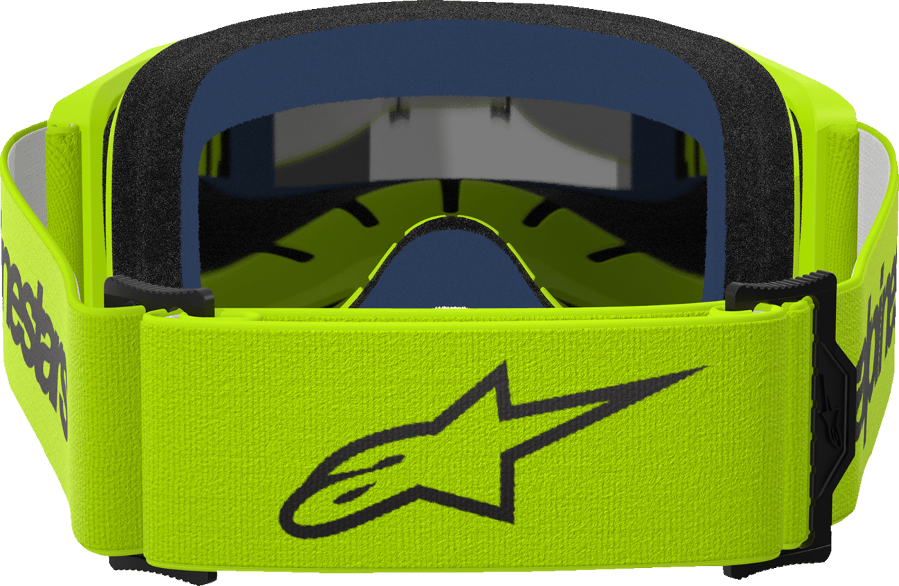 Alpinestars GOGGLES Vision 3 Goggle - Wordmark - Yellow Fluo with Silver Mirror Lens - 5103225 - 5299 - Moto - House MX