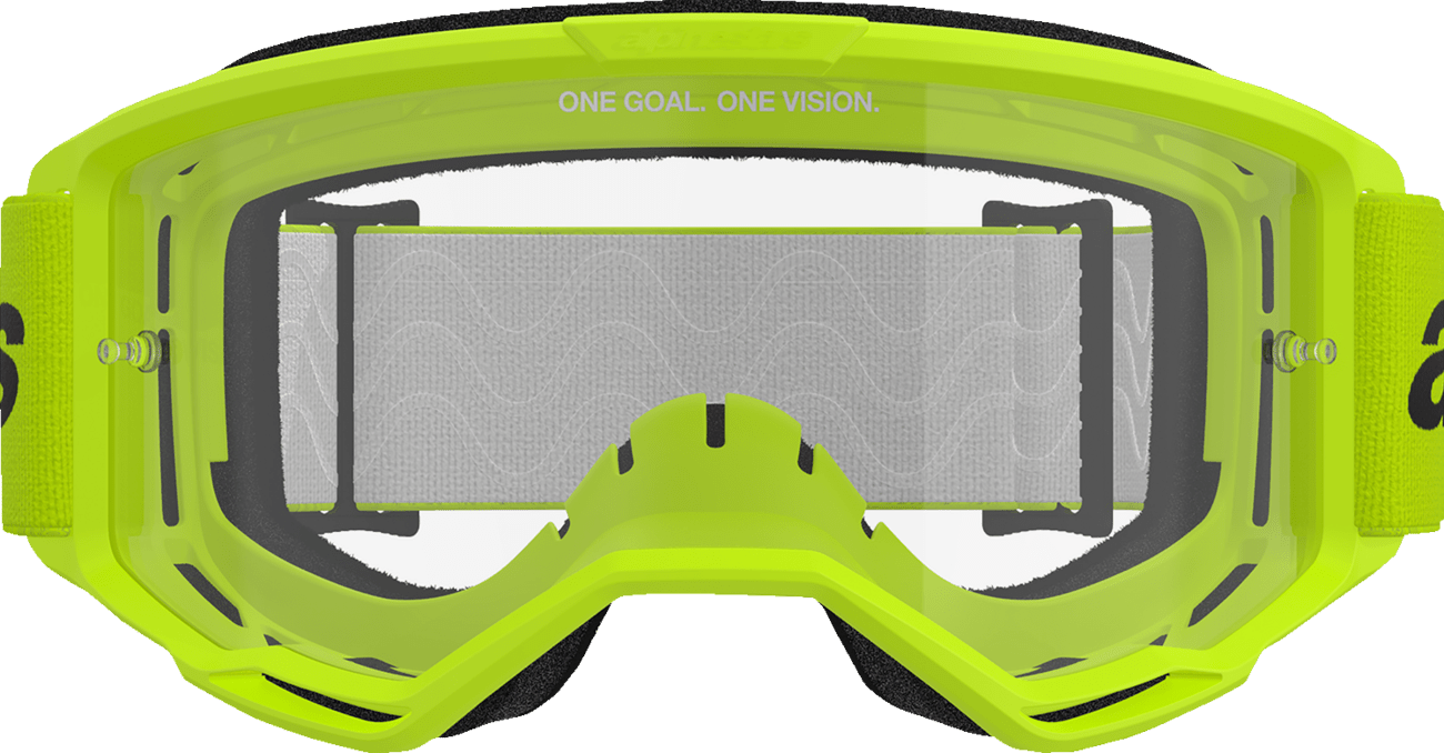 Alpinestars GOGGLES Vision 3 Goggle - Wordmark - Yellow with Clear Lens - 5103325 - 5038 - Moto - House MX