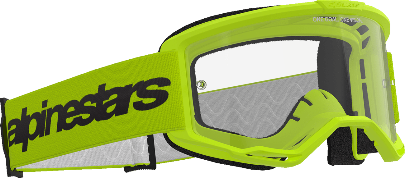 Alpinestars GOGGLES Vision 3 Goggle - Wordmark - Yellow with Clear Lens - 5103325 - 5038 - Moto - House MX