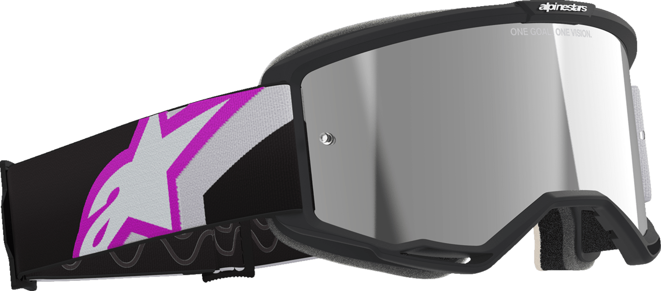 Alpinestars GOGGLES Vision 5 Goggle - Light Gray/Purple with Silver Mirror Lens - 5101825 - 9285 - Moto - House MX
