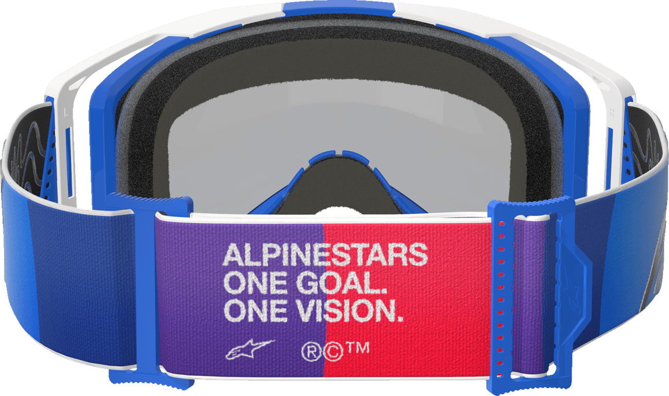 Alpinestars Goggles Vision 8 - Blue/White with Blue Mirror Lens - 5101625 - 7274 - Moto - House MX