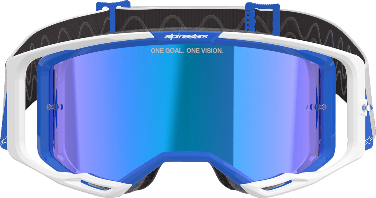 Alpinestars Goggles Vision 8 - Blue/White with Blue Mirror Lens - 5101625 - 7274 - Moto - House MX