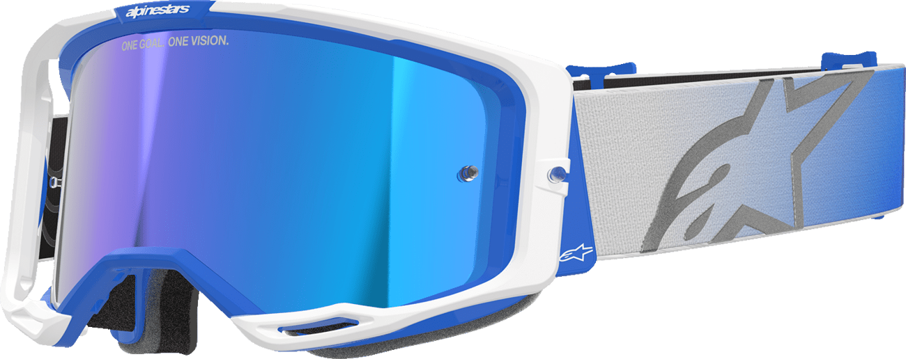 Alpinestars Goggles Vision 8 - Blue/White with Blue Mirror Lens - 5101625 - 7274 - Moto - House MX