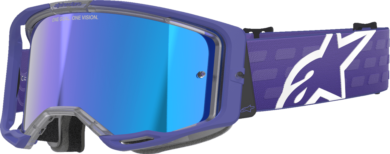 Alpinestars GOGGLES Vision 8 Goggle * Purple Frame with Blue Mirror Lens - 5101625 - 3116 - Moto - House MX