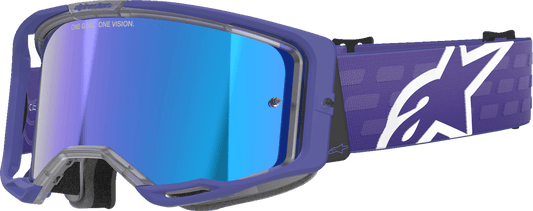 Alpinestars GOGGLES Vision 8 Goggle * Purple Frame with Blue Mirror Lens - 5101625 - 3116 - Moto - House MX