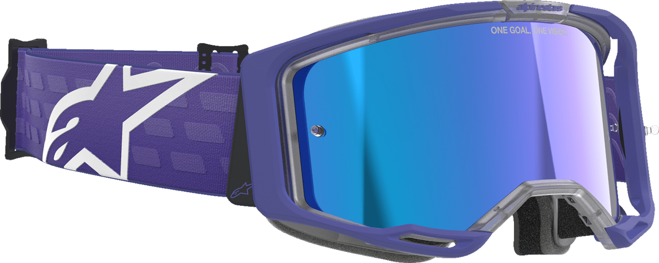 Alpinestars GOGGLES Vision 8 Goggle * Purple Frame with Blue Mirror Lens - 5101625 - 3116 - Moto - House MX