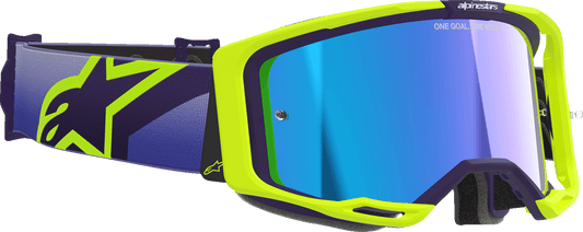 Alpinestars GOGGLES Vision 8 Goggle - Purple/Yellow Fluo with Blue Mirror Lens - 5101625 - 3161 - Moto - House MX