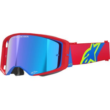 Alpinestars Supertech Corp ABS Vision Goggle Red/Blue - Blue Mirror Lens, 5100325 - 3055 - Moto - House MX