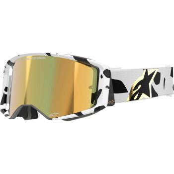 Alpinestars Supertech Corp ABS Vision Goggle White/Gold - Gold Mirror Lens, 5100325 - 2044 - Moto - House MX