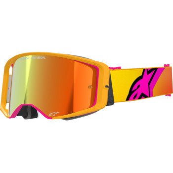 Alpinestars Supertech Corp ABS Vision Goggle Yellow/Pink - Red Mirror Lens, 5100325 - 5023 - Moto - House MX