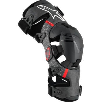 Alpinestars Supertech RK - 10 Plasma Knee Braces - Black/Red - Carbon Fiber - MX Motocross - Moto - House MX