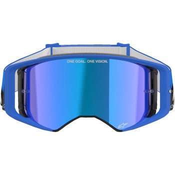 Alpinestars Supertech Stream ABS Vision Goggle Blue - Blue Mirror Lens, 5100625 - 7271 - Moto - House MX