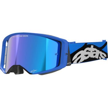 Alpinestars Supertech Stream ABS Vision Goggle Blue - Blue Mirror Lens, 5100625 - 7271 - Moto - House MX