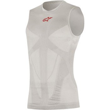 Alpinestars, Tech Tank Summer - Silver/Red - Technical Base Layer - Moto - House MX