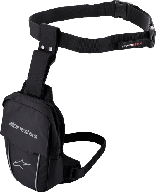 Alpinestars Thigh Bag Black 6108121 - 1100 - OS for Motorcycle Riders - Moto - House MX