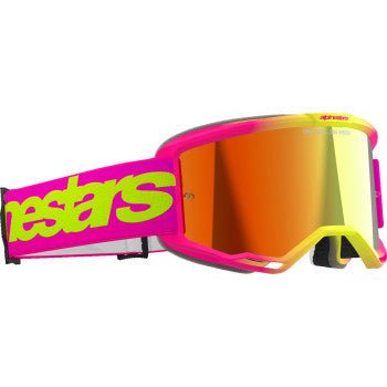 Alpinestars Vision 5 Wordmark Goggle - Pink/Yellow Fluo - Red Mirror Lens, 5102425 - 3085 - Moto - House MX