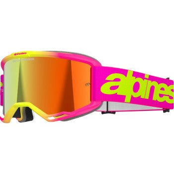 Alpinestars Vision 5 Wordmark Goggle - Pink/Yellow Fluo - Red Mirror Lens, 5102425 - 3085 - Moto - House MX