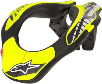 Alpinestars Youth Neck Support - Black/Yellow Fluo - One Size - Moto - House MX