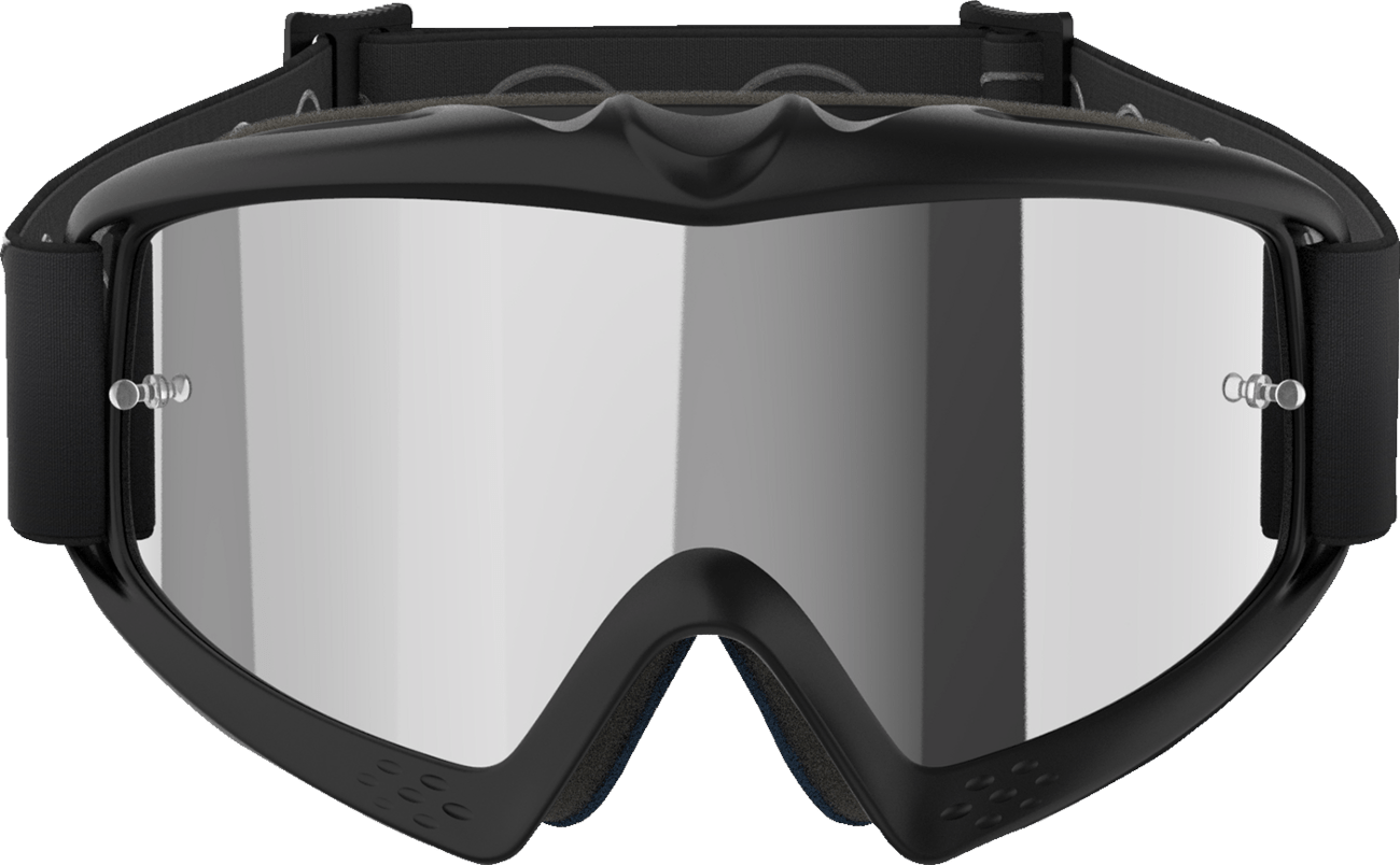Alpinestars Youth Vision Goggle - Black with Silver Mirror Lens - 5140225 - 1456 - Moto - House MX