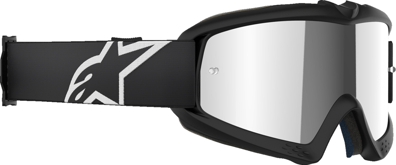 Alpinestars Youth Vision Goggle - Black with Silver Mirror Lens - 5140225 - 1456 - Moto - House MX