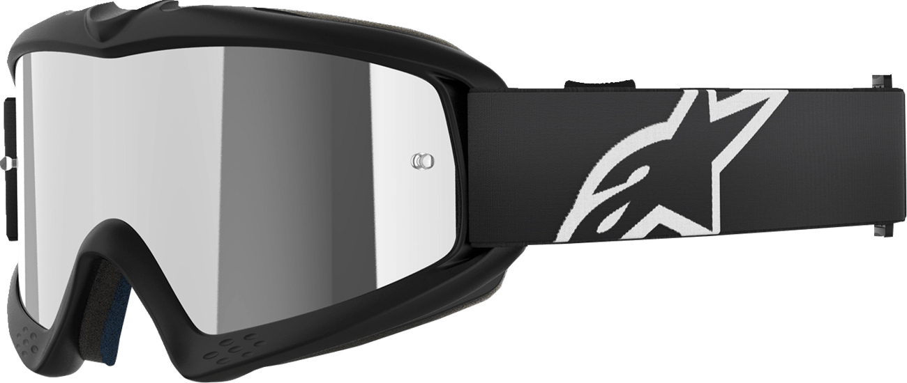 Alpinestars Youth Vision Goggle - Black with Silver Mirror Lens - 5140225 - 1456 - Moto - House MX