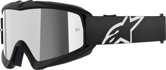 Alpinestars Youth Vision Goggle - Black with Silver Mirror Lens - 5140225 - 1456 - Moto - House MX