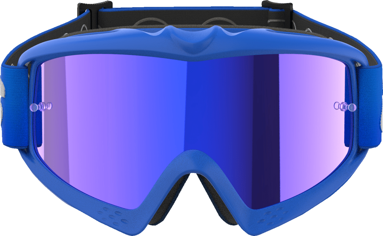 Alpinestars Youth Vision Goggle Blaze Blue Mirror Lens - 5140425 - 7271 - Moto - House MX