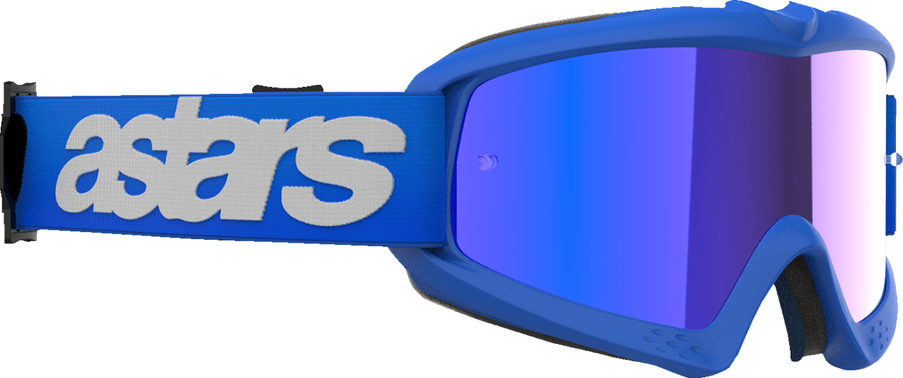Alpinestars Youth Vision Goggle Blaze Blue Mirror Lens - 5140425 - 7271 - Moto - House MX