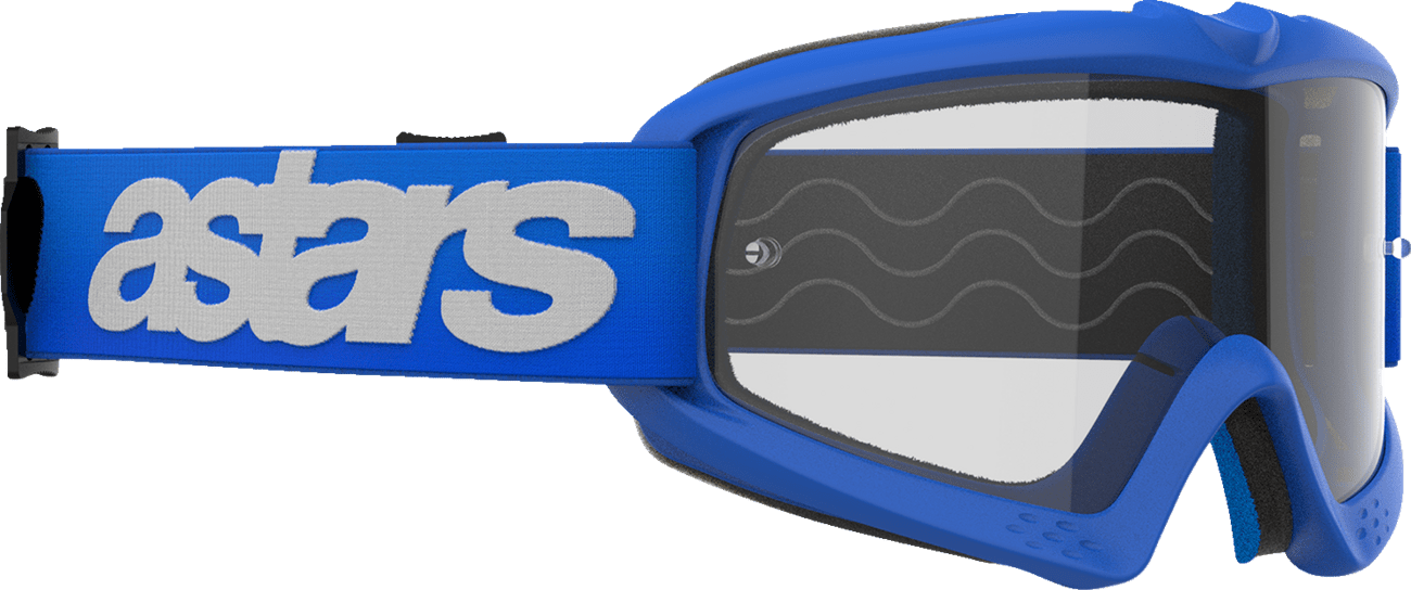 Alpinestars Youth Vision Goggle Blaze Blue with Clear Lens - 5140325 - 7189 - Moto - House MX