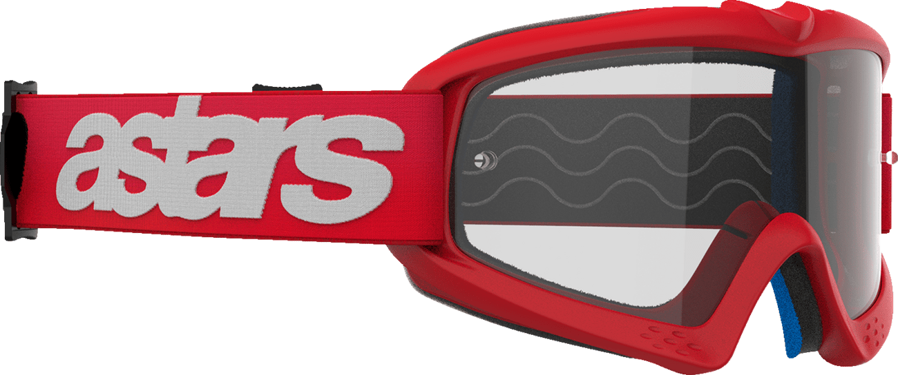 Alpinestars Youth Vision Goggle - Blaze Red with Clear Lens - 5140325 - 3067 - Moto - House MX