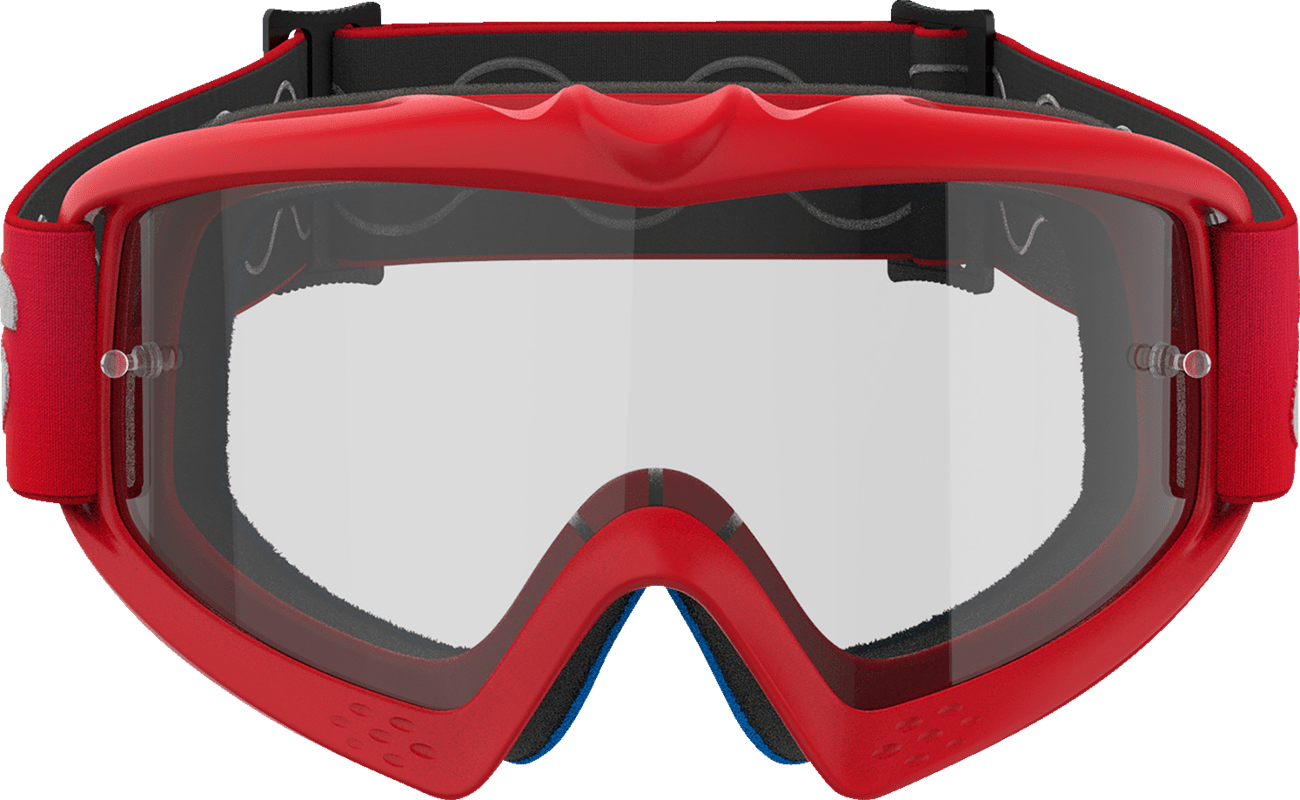 Alpinestars Youth Vision Goggle - Blaze Red with Clear Lens - 5140325 - 3067 - Moto - House MX