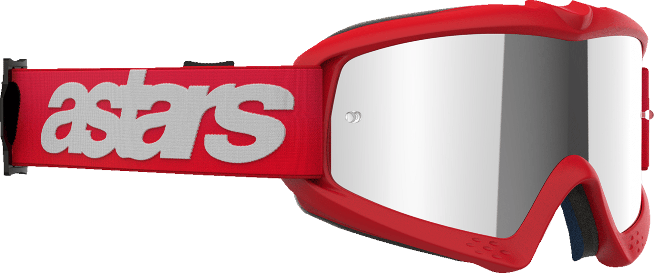 Alpinestars Youth Vision Goggle Blaze Red with Silver Mirror Lens - 5140425 - 3094 - Moto - House MX