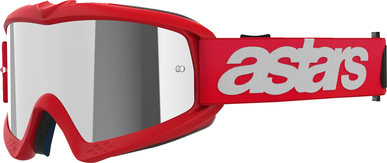 Alpinestars Youth Vision Goggle Blaze Red with Silver Mirror Lens - 5140425 - 3094 - Moto - House MX
