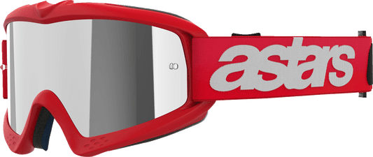 Alpinestars Youth Vision Goggle Blaze Red with Silver Mirror Lens - 5140425 - 3094 - Moto - House MX