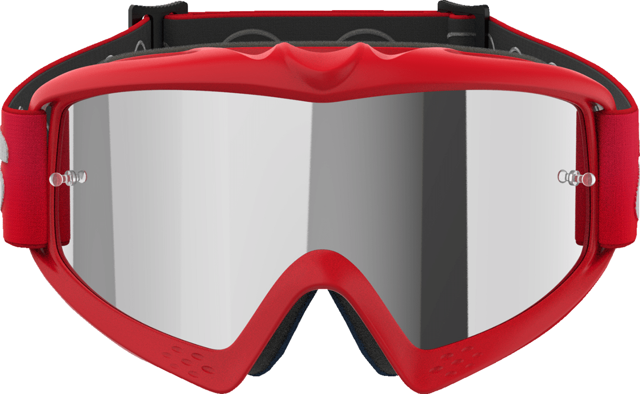 Alpinestars Youth Vision Goggle Blaze Red with Silver Mirror Lens - 5140425 - 3094 - Moto - House MX