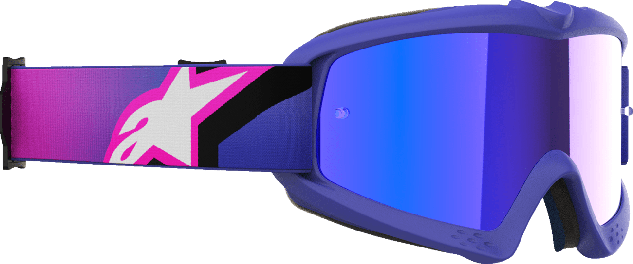 Alpinestars Youth Vision Goggle - Purple Fluo/Pink with Blue Mirror Lens - 5140225 - 3152 - Moto - House MX