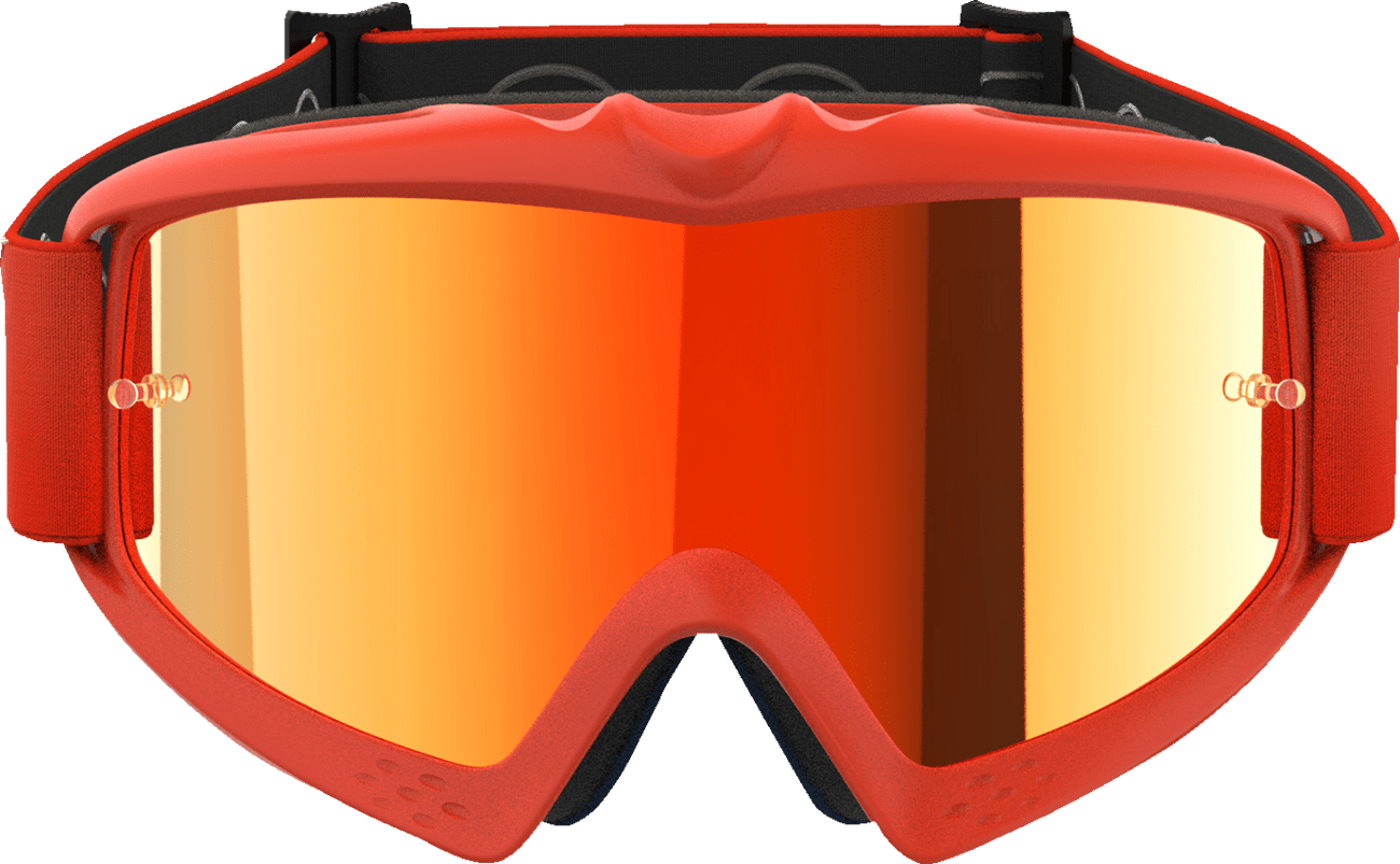 Alpinestars Youth Vision Goggle with Orange Frame and Red Mirror Lens - 5140225 - 480 - Moto - House MX
