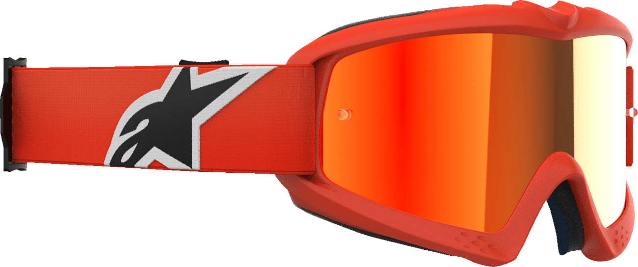 Alpinestars Youth Vision Goggle with Orange Frame and Red Mirror Lens - 5140225 - 480 - Moto - House MX