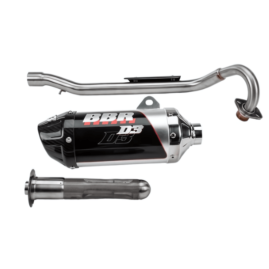 BBR D3 Exhaust Stainless Steel Full Systems - 240 - HCF - 1131 - 2019 - 2024 Honda CRF110F - Moto - House MX