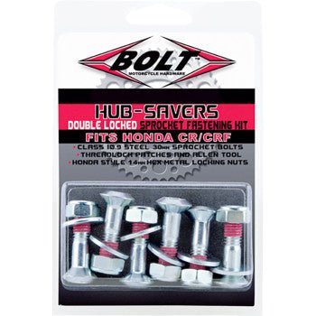 Bolt Motorcycle Hardware - Sprocket Bolts sold in 6 Pack - Black or Silver - Moto - House MX