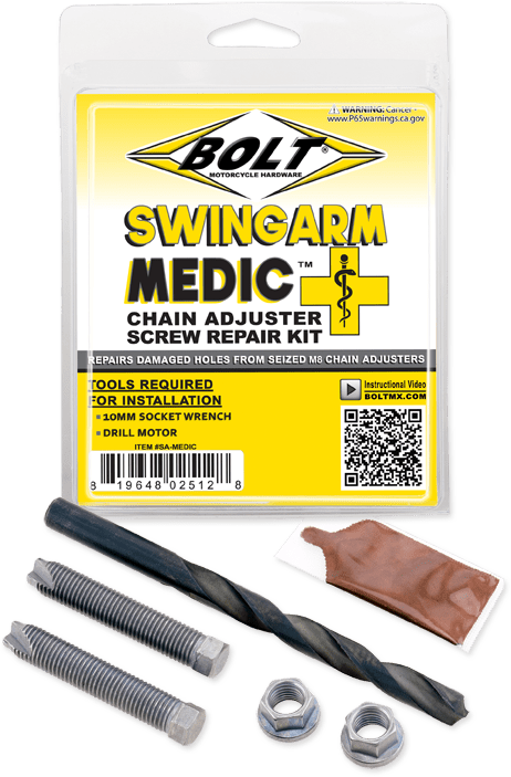 BOLT Swingarm Medic Chain Adjuster Repair Kit - SA - MEDIC - Fix Seized M8 Screws - Moto - House MX