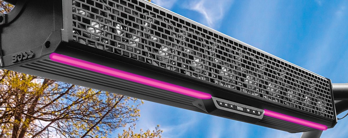 BOSS AUDIO BRT34A Amplified Sound Bar with RGB Lighting and Bluetooth for ATV/UTV - Moto - House MX