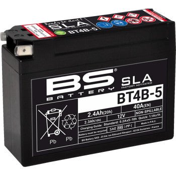 BS BATTERY 300756 - SLA Factory - Activated AGM Maintenance - Free Battery Battery - BT4B - 5 (YT) - Moto - House MX