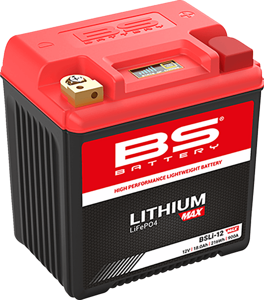 BS BATTERY 360117 BSLi - 12 Max Lithium Battery – LiFePO4 12.8V 900 CCA UTV ATV - Moto - House MX