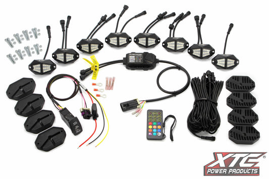 XTC Power Products XLITE-8PODS-RGBW 2020+ UTV Rock Light Kit RGB White