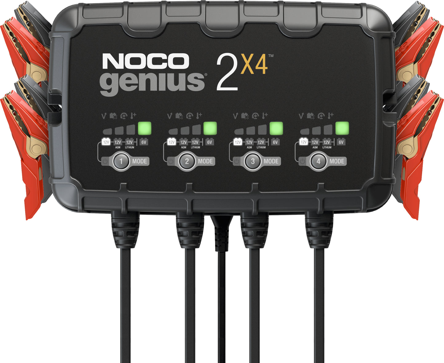 NOCO GENIUS NOCO GENIUS - 4 Bank 2x4 Charger - GENIUS2X4 - Fits Most Lead Acid and Lithium-Ion Batteries GENIUS2X4