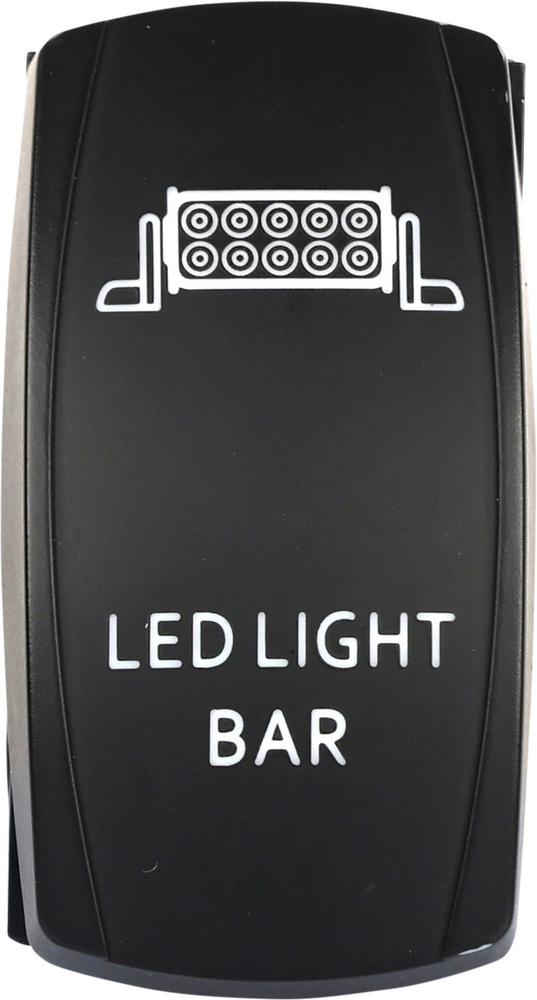 Open Trail SM106-014 standard light bar rocker switch with LED indicator for off-road vehicle dashboards.