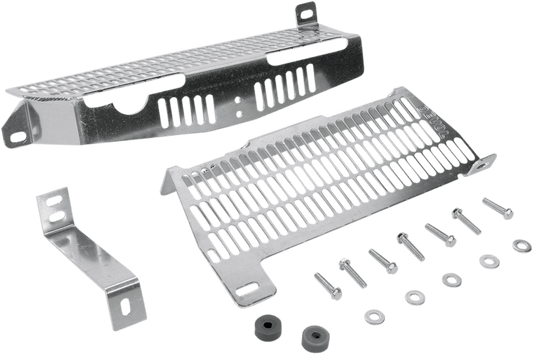 DEVOL Brushed Aluminum Radiator Guard for Kawasaki 0101 - 2101 - Moto - House MX