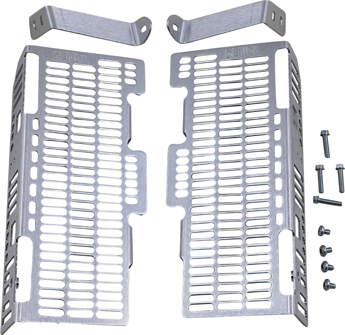 DEVOL Brushed Aluminum Radiator Guard for Suzuki - Part Number 0101 - 4505 - Moto - House MX