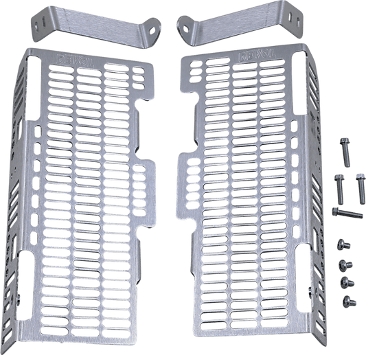 DEVOL Brushed Aluminum Radiator Guard for Suzuki - Part Number 0101 - 4505 - Moto - House MX
